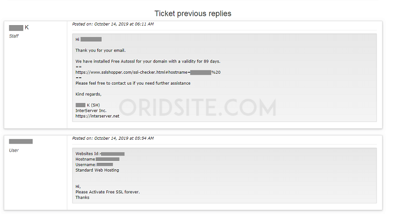 تركيب شهادة SSL مجانية بنجاح على InterServer