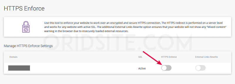 إجبار الموقع على استخدام HTTPS